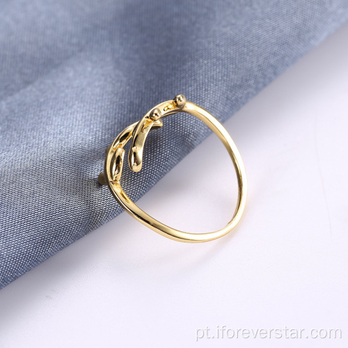 Anel de casamento banhado a ouro elegante 925 anéis